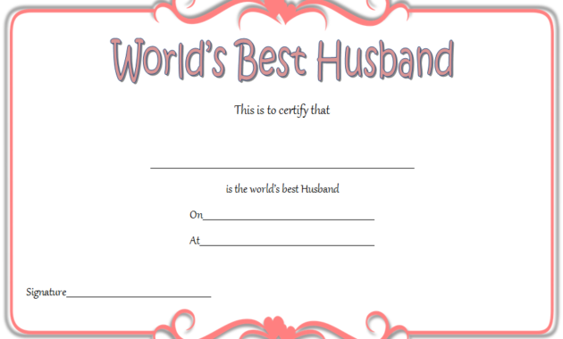 world's best husband certificate template, best husband award certificate free, best husband ever certificate, best husband certificate template, free printable best husband certificate
