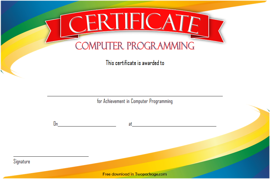 computer certificate template word, computer award certificate template, computer training certificate template, computer programming certificate