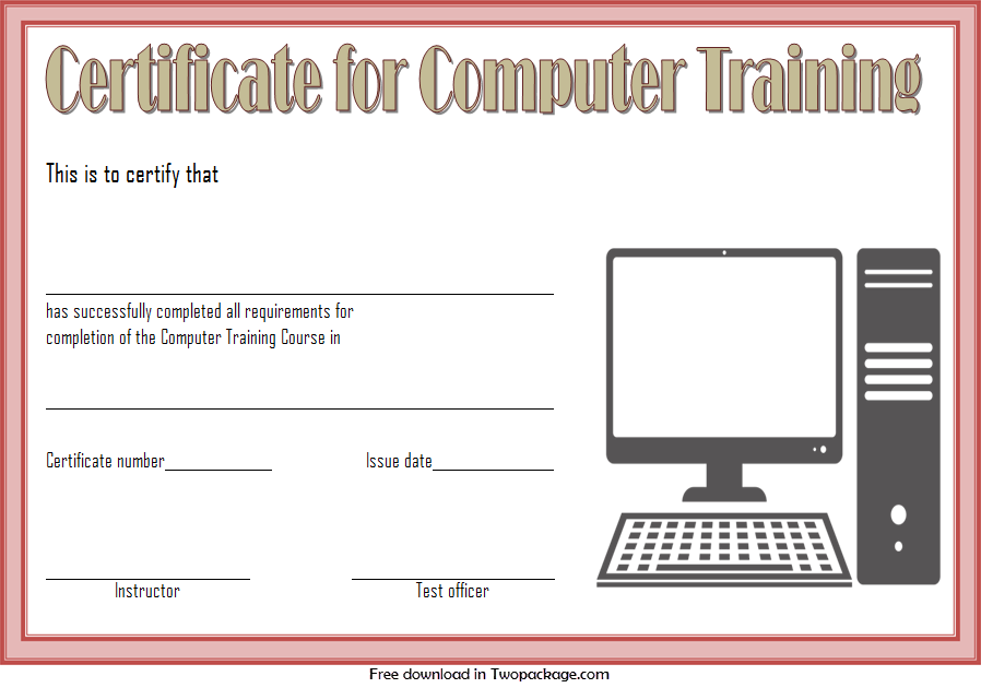 computer certificate template word, computer award certificate template, computer training certificate template, computer programming certificate