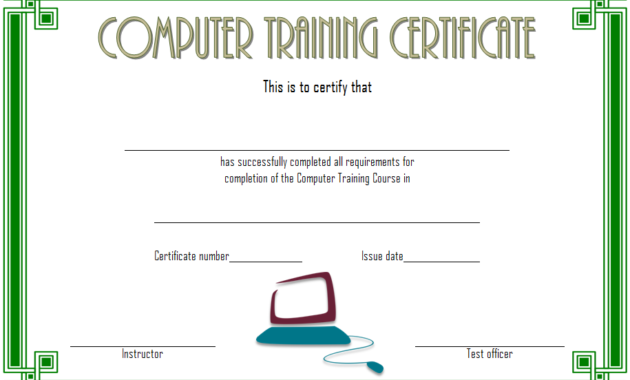 computer certificate template word, computer award certificate template, computer training certificate template, computer programming certificate