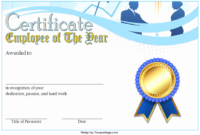 Employee of The Year Certificate Word Template FREE 4