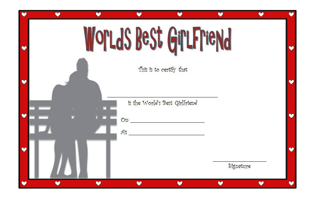 Top 10  Best Girlfriend Certificate Templates Free Download