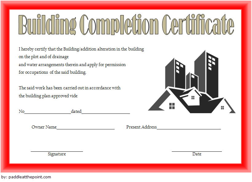 Top 10+ Certificate of Completion Construction Templates Free Download