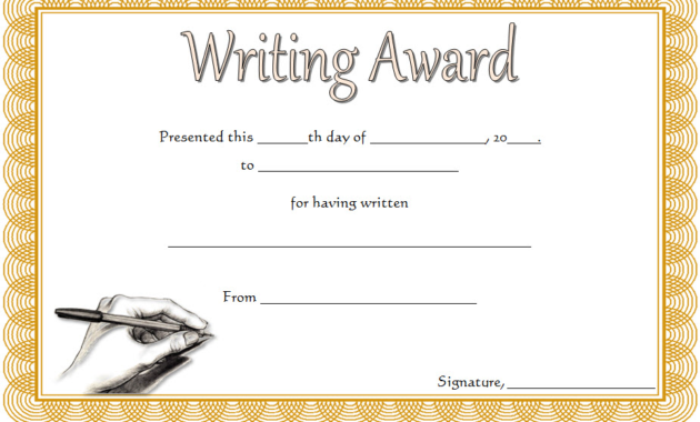 writing certificate template, writing competition certificate template, creative writing certificate template, essay writing competition certificate, writing contest certificate template