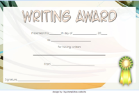 FREE Creative Writing Award Certificate Template 3