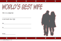 FREE Printable Best Wife in The World Certificate 1