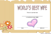 FREE World’s Best Wife Certificate Template 2