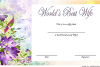 FREE World’s Best Wife Certificate Template 3