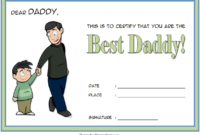 Father’s Day Certificate Template Free Printable 2