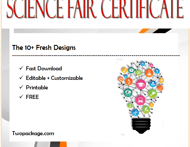 2021 Science Fair Certificate Template Free (10+ Modern Science Designs)