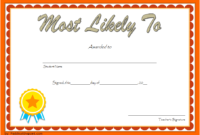 FREE Most Likely Succeed to Certificate Template 1
