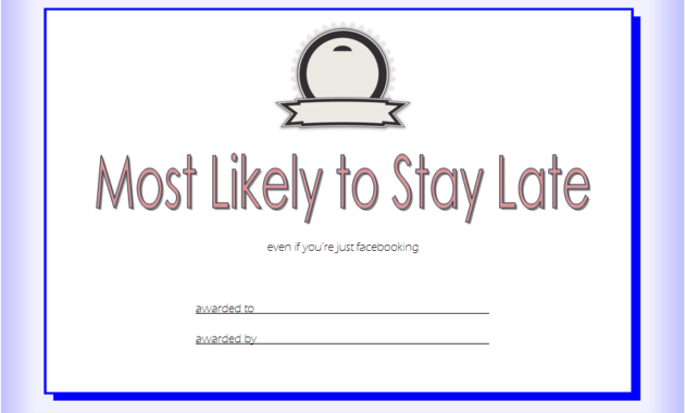 most likely to certificate template, most likely to certificate ideas, most likely to succeed certificate, most likely to succeed award template, best award certificate template