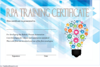 FREE Robotic Process Automation Certificate Printable 1