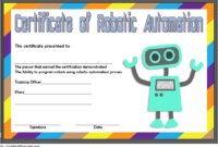 FREE Robotics and Intelligent Systems Certificate Template 2