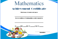 Math Achievement Certificate Template Free Download 02