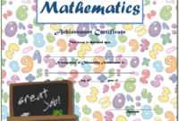 Math Achievement Certificate Template Free Download 03