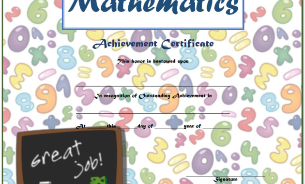 math achievement award certificate templates, math award certificate template, math achievement certificate template, math olympiad certificate template, best in mathematics certificate template, mathematics achievement certificate