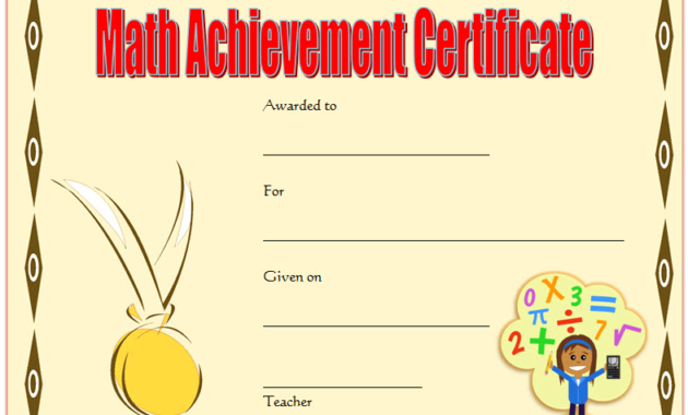 math achievement award certificate templates, math award certificate template, math achievement certificate template, math olympiad certificate template, best in mathematics certificate template, mathematics achievement certificate