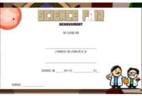 Science Fair Award Certificate Printable Free 2
