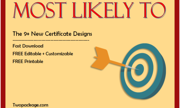 most likely to certificate template, most likely to certificate ideas, most likely to succeed certificate, most likely to succeed award template, best award certificate template