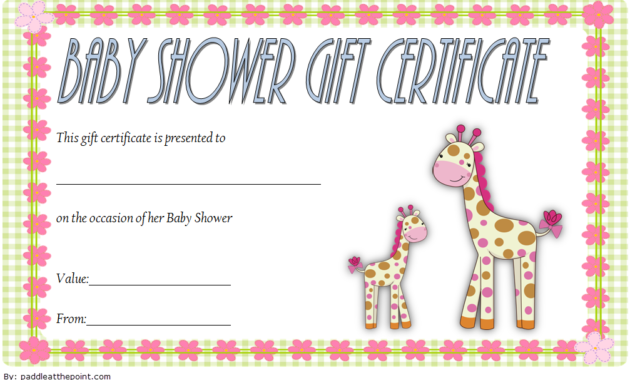 baby shower gift vouchers, baby shower gift certificate template free, baby shower gift certificate ideas