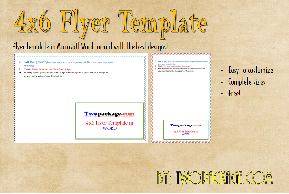4x6 Flyer Template In Word Free Download 2021 Editable Design 