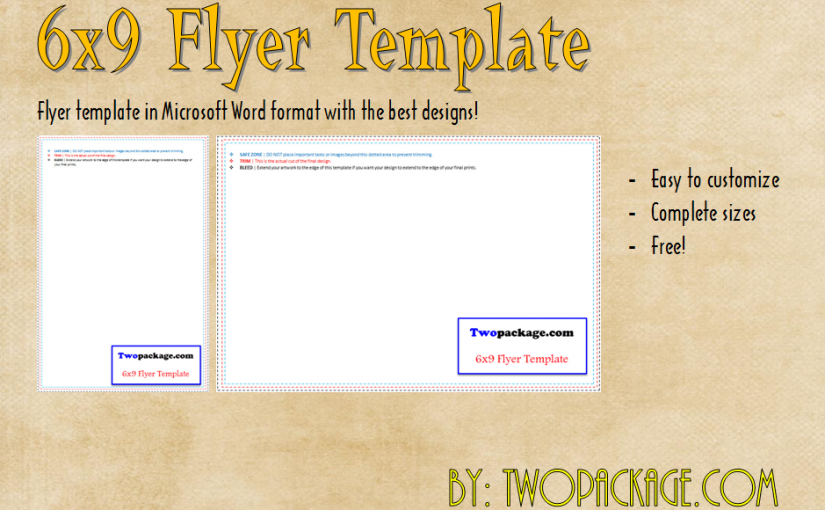 6×9 Flyer Template Free Download (Microsoft Word Format)