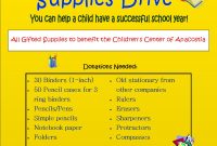 Back to School Supply Drive Flyer Template Free Design (2nd Option)