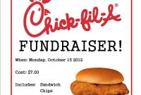 Chick Fil A Fundraiser Flyer Template Sample Free (3rd Design)