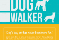 Dog Walking Service Flyer Template Free (1st Design Sample)