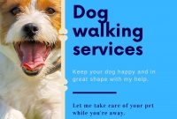 Dog Walking Service Flyer Template Free (2nd Design Sample)