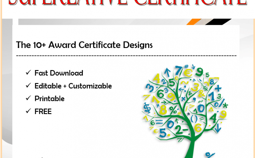 superlative certificate template word, free superlative certificate template, superlative award templates free, senior superlative certificate