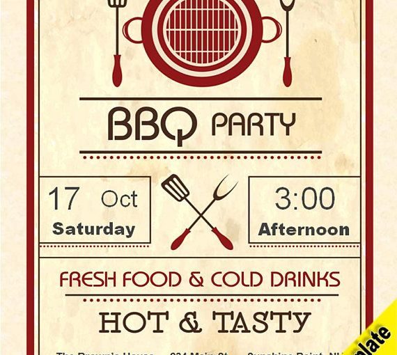 BBQ Flyer Template Word Free Design (13+ Great Sample)