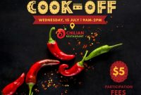 Free Chili Cook Off Flyer Template Design (1st Best Sample)