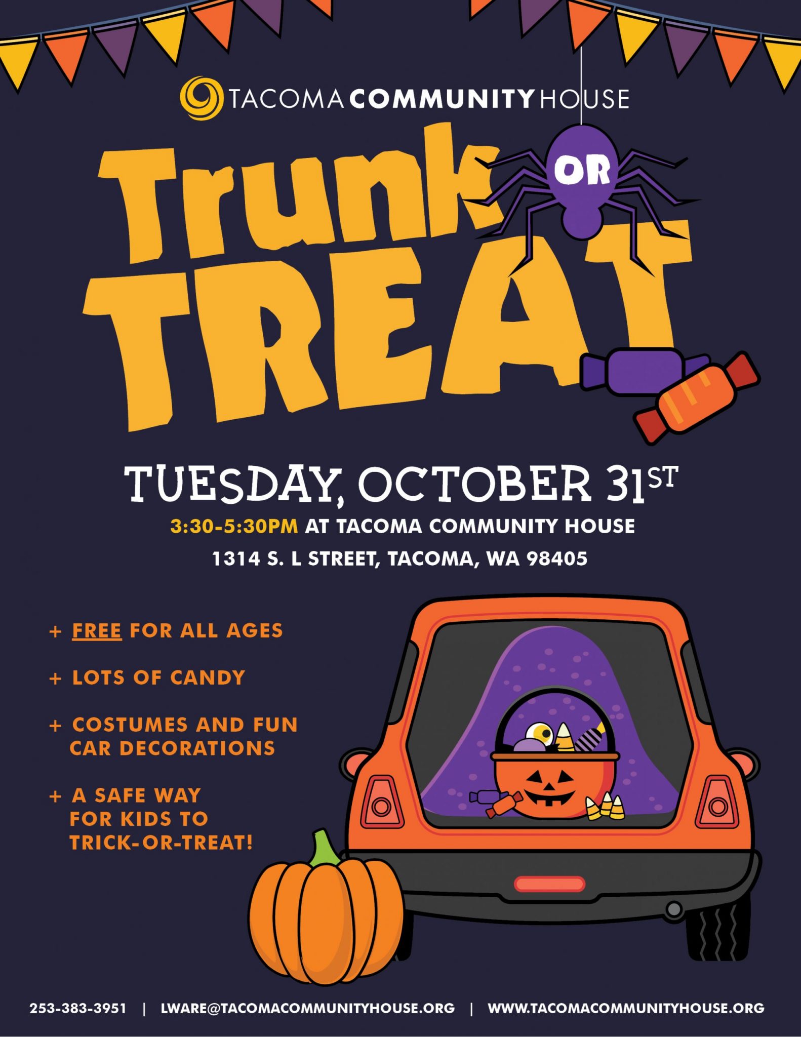 Free Printable Trunk or Treat Flyer Template (2nd 2021 Design Idea ...