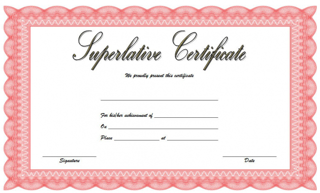superlative certificate template word, free superlative certificate template, superlative award templates free, senior superlative certificate