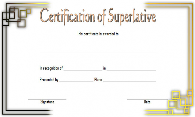 superlative certificate template word, free superlative certificate template, superlative award templates free, senior superlative certificate