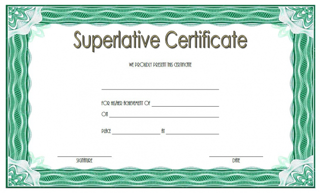 superlative certificate template word, free superlative certificate template, superlative award templates free, senior superlative certificate