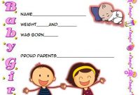 2021 Baby Birth Certificate Printable Free with Cute Parents