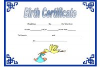 3rd Odd Baby Boy Birth Certificate Template Free Editable Design