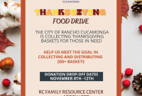 10th Printable Thanksgiving Food Drive Flyer Template Free Design