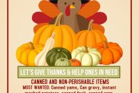 5th Printable Thanksgiving Food Drive Flyer Template Free Design