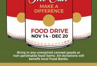 Canned Food Drive Flyer Template Free Printable (3rd Best Option)