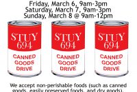 Canned Food Drive Flyer Template Free Printable (5th Best Option)