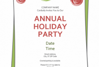 Holiday Party Flyer Template Word Free (1st Simple Format)