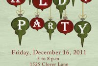 Holiday Party Flyer Template Word Free (3rd Simple Format)