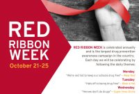 Red Ribbon Week Flyer Template Free Download (2nd Top Design)