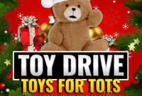 Toy Drive Flyer Template Free Design (1st Holiday Idea)