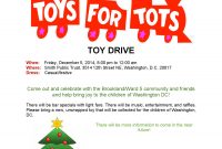 Toys for Tots Donation Flyer Template Free Printable (3rd Fundraiser Design)