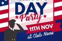 Veterans Day Flyer Template Free Download (1st National Design)